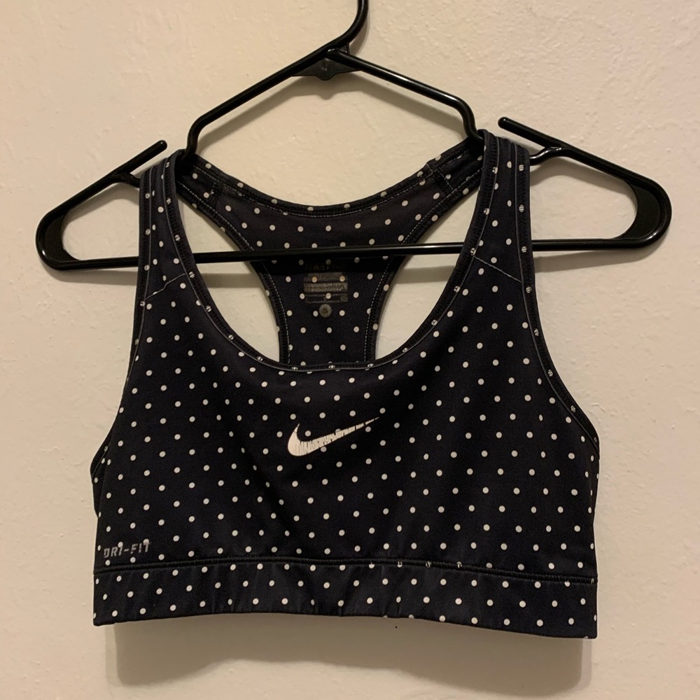 Polka dot Nike dry fit sports bra